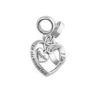 SBI Jewelry I Love You to the Moon and Back Daughter Charm for Pandora Bracelets Neckalce Pendant Charms for Women Birthday Jewelry Gifts from Mum