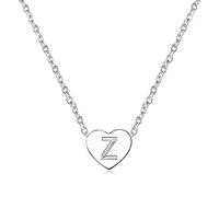 SBI Jewelry Letter Heart Necklace for Women Personalised Alphabet Initial Necklaces Silver Jewellery for Women Family Friends Teens Gifts Z