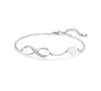SBI Jewelry Love Infinite Heart Women's Bracelet for Ladies Bracelets Jewllery for Her Birthday Silver Family Personalised Bracelets Stainless Steel