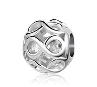 SBI Jewelry Openwork Infinity Charm for Bracelets Infinite Bead Pendant Women Birthday