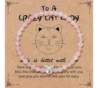 SBI Jewelry Pink Cat Bracelets for Womens Bead Bracelets for Women Jewllery for Women Bracelet Gifts for Crazy Cat Lady Gifts