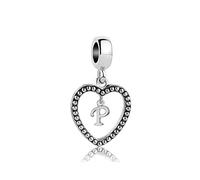 SBI Jewelry Silver Letter Charm for Pandora Bracelet Necklace Pendant Dangle Charm Gift for Women Birthday Jewellery P