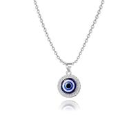 SBI Jewelry Silver Sparkling Evil Eye Necklace Guardian Women Lucky Pendant Love Dangle Sparkle Family Friends Mother Day Anniversary Birthday