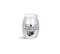 SBI Jewelry Small Cremation Urn for Ashes Cat Memorial Ashes Holder Portable Stainless Steel I Love You Forever Pet Remains Keepsake