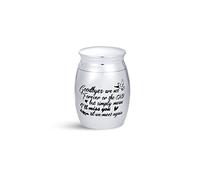 SBI Jewelry Small Urn for Brother Husband Dad Mum Cremation Urns for Ashes Goodbyes Are Not Forever Or The End