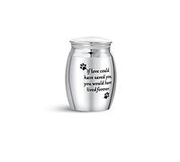 SBI Jewelry Small Urn for Dog Ashes Cat Pet Cremation Paw Print Memorial Keepsake Buy for Dog Cat Bird Lover Mum Dad Sister Grandma Family