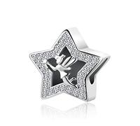 SBI Jewelry Tinker Bell Charm for Bracelet Fairy Tale Angel Crystal Star Bead Birthday Gift for friend Best Friend