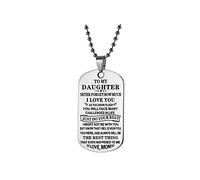 SBI Jewelry To Daughter Silver Necklace for Women Dog Tag Pendant I Believe In You Birthday Christmas From Mum