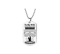 SBI Jewelry To Wife Dog Tag Silver Necklace for Women Love Husband Stainless Steel Pendant Necklaces Birthday Anniversary Present