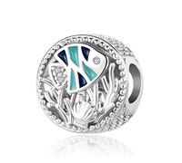 SBI Jewelry Women Aquarium Fish Charm Bracelets Compatible with Pandora Bracelets for Granddaughter Daughter Marine Life Birthday Beads Gifts