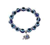 SBI Jewelry Women Evil Eye Bracelet with Elephant Beaded Animal Wristlet for Daughter Lucky Birthday Jewellery Gifts