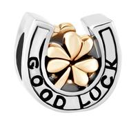 SBI Jewelry Women Good Luck Horseshoe Lucky Charm Compatible with Pandora Bracelet Horse Shoe Silver Gold Bead Birthday Anniversary