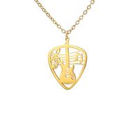 SBI Jewelry Women Guitar Necklace Jewellery for Music Melody Pendant Necklaces for Her Family Musician Necklace Gold Chain