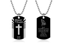 SBI Jewelry Women Men Isaiah 41:13 Necklace Bible Verse Jesus God Holy Sister Mum Grandma Family Prayer Daughter Anniversary Birthday