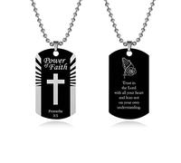 SBI Jewelry Women Men Proverbs 3:5 Necklace Bible Verse Daughter Sister Friends Mum Prayer Birthday Family Christmas Jesus God Holy Anniversary