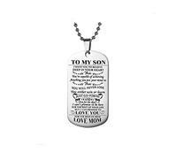 SBI Jewelry Women Mum Son Jewellery Necklace Love Forever Women's Personalised Necklace for Mother Son Birthday Christmas Stainless Steel Silver