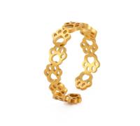 SBI Jewelry Women Pawprint Rings for Mother Daughter Adjustable Cute Pet Cat Dog Ring Jewellery Gifts