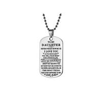 SBI Jewelry Women To Daughter Dog Tag Necklace Silver Pendant I Believe In You Christmas Birthday Present From Dad Love Forever