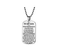 SBI Jewelry Women To Son Dog Tag Necklace Men Pendant Necklaces I Believe In You Birthday Present From Mum Stainless Steel