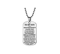 SBI Jewelry Women To Son Dog Tag Necklace Stainless Steel Pendant Necklaces I Believe In You From Dad Anniversary Birthday Fathers Day