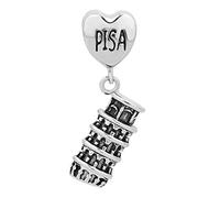 SBI Jewelry Women World Pisa Leaning Tower Charm Compatible with Pandora Charm Bracelet Italy Journey Holiday Vacation Birthday Anniversary