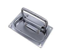 SBJKLYRN Deck Cover Handles, Folding Air Box Handle with Embedded and Thickened Cover Lock up Wooden Case Toolbox(132)