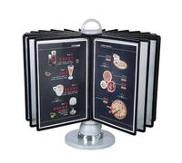 SBJKLYRN Gymnastics springboard. Rotatable Deluxe 20 Double-Sided Panels, 40 Sheet Capacity, for Office/Hotel Storage A4 File, Space Saving(Gray)