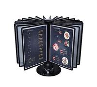 SBJKLYRN Gymnastics springboard. Rotatable Deluxe 20 Double-Sided Panels, 40 Sheet Capacity, for Office/Hotel Storage A4 File, Space Saving(Black)