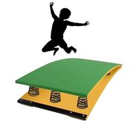 SBJKLYRN Gymnastics springboard. With Built-in Thick Springs, Wooden Boards, Felt, Takeoff Elastic Board, Somersault Booster(Green,Six60*120 * 26cm)