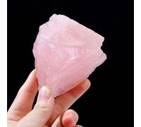 SBJKLYRN Irregular crystal, Rose Quartz Rough Stone for Reiki Healing, Tumbling, Cabbing, Polishing, Wire Wrapping, Fountain Rocks(200~300g)