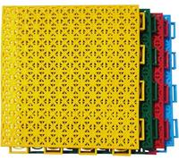 SBJKLYRN Outdoor sports tiles, Modular Interlocking Mats, Sports Tiles, Fast Draining Mats For Garden Pet Decks Garage Patios(Yellow)