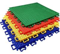 SBJKLYRN Outdoor sports tiles, Outdoor Modular Interlocking Floor Tiles, Basketball Court Stadium Colourful Sports Flooring, Non-slip Wear-resistant(Blue)