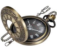SBJKLYRN Pocket Watch, Antique Steampunk Pendant Necklace Chain Gift Men, Pocket Watch Men's Strap Gift Box