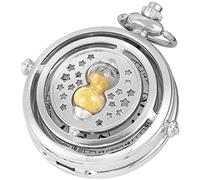 SBJKLYRN Pocket Watch, Pocket Watch Unique Hollow Design ES with Chain Suitable for Birthday Christmas Gift Father's Day(Silver)