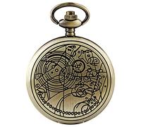 SBJKLYRN Pocket Watch, Pocket Watch with Case Quartz Full Hunter Dial and Chain Mens Retro Pendant