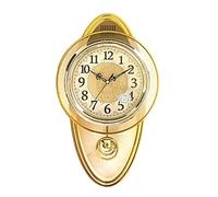 SBJKLYRN wall clock, Big Pendulum Clock Wall Clock Retro Shabby Chic Silent Wall Clock Wall Clocks for Living Room(A)