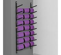 SBJKLYRN Yoga Mat Storage Rack, Yoga Mat Holder Wall Mount Iron Muti-Tier Rack Storage Organizer for Foam Roller/Gym/Fitness Room Shelf(8 Floors)