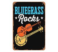 SBKGBIEHG Metal Sign Rocks Country Music Retro Decor Art Sign Home Kitchen Bar Cafe Club Cave Wall Decor Vintage Tin Sign 20x30cm
