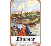 SBKGBIEHG Metal Sign Windsor British Railways Movie Retro Decor Home Kitchen Bar Cafe Club Cave Wall Decor Vintage Tin Sign 30x43cm
