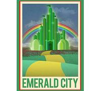 SBKGBIEHG Metal Tin Sign The Emerald City Travel Vintage Decor Art Sign Home Kitchen Bar Cafe Club Cave Wall Decor Retro Sign 30x43cm