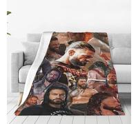 SBKGBIEHG Roman Wrestler Reigns Throw Blanket Portable Air Conditioner Blanket King Size Blankets for All Seasons Cool Blankets for Hotel for Beach 60"x50"