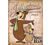 SBKGBIEHG Vintage Tin Sign Gellystone National Park Yogi Bear Farm Retro Decor Art Sign Home Kitchen Bar Cafe Club Cave Wall Decor Metal Sign 20x30cm