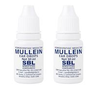 SBL Mullein Ear Drops (2x10ml) for Infections, Earache | Effective Relief for Pain, Swimmer's Ear, Excessive and Hardened Wax | Wax Removal Solution.