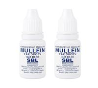 Mullein Ear Drops (2 x10ml) Ear Infections Earache by SBL | Effective Relief Ear Pain, Swimmer's Ear, Excessive and Hardened Ear Wax | Ear Wax Removal Solution