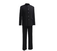 SBluuCosplay Japanese School Uniform Cosplay Costume Black Jacket and Pants, Black, XXL