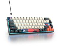 SbocKeeb 60% Wired Gaming Keyboard, 68 Keys Portable Mechanical Keyboard, Compact Mini Keyboard with RGB Backlit Red Switch PBT Keycaps for Win Laptop Gamer(68Carbon/Red Switch)