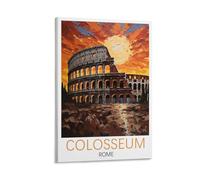 SboJi Colosseum Rome Vintage Travel Poster 08x12inch(20x30cm) Modern Home Decor Art, Office Bedroom Living Room Canvas Wall Art