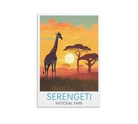 SBOJI Serengeti National Park Vintage Travel Posters 08x12inch(20x30cm) Modern Home Decor Art, Office Bedroom Living Room Canvas Wall Art