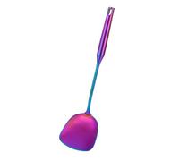 SBOMHS Wok Spatulas 18/8 Stainless Steel Spatula Turner for Cookware Long 37.5 cm (14.8 Inches) Rainbow 1 Piece