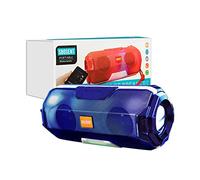 SBOSENT Portable Bluetooth Speaker with Light, Wireless Speaker, V5.1USB Card, Micro SD Card & FM Radio, for Outdoor, Indoor, Travel, Beach, Camping (Blue)